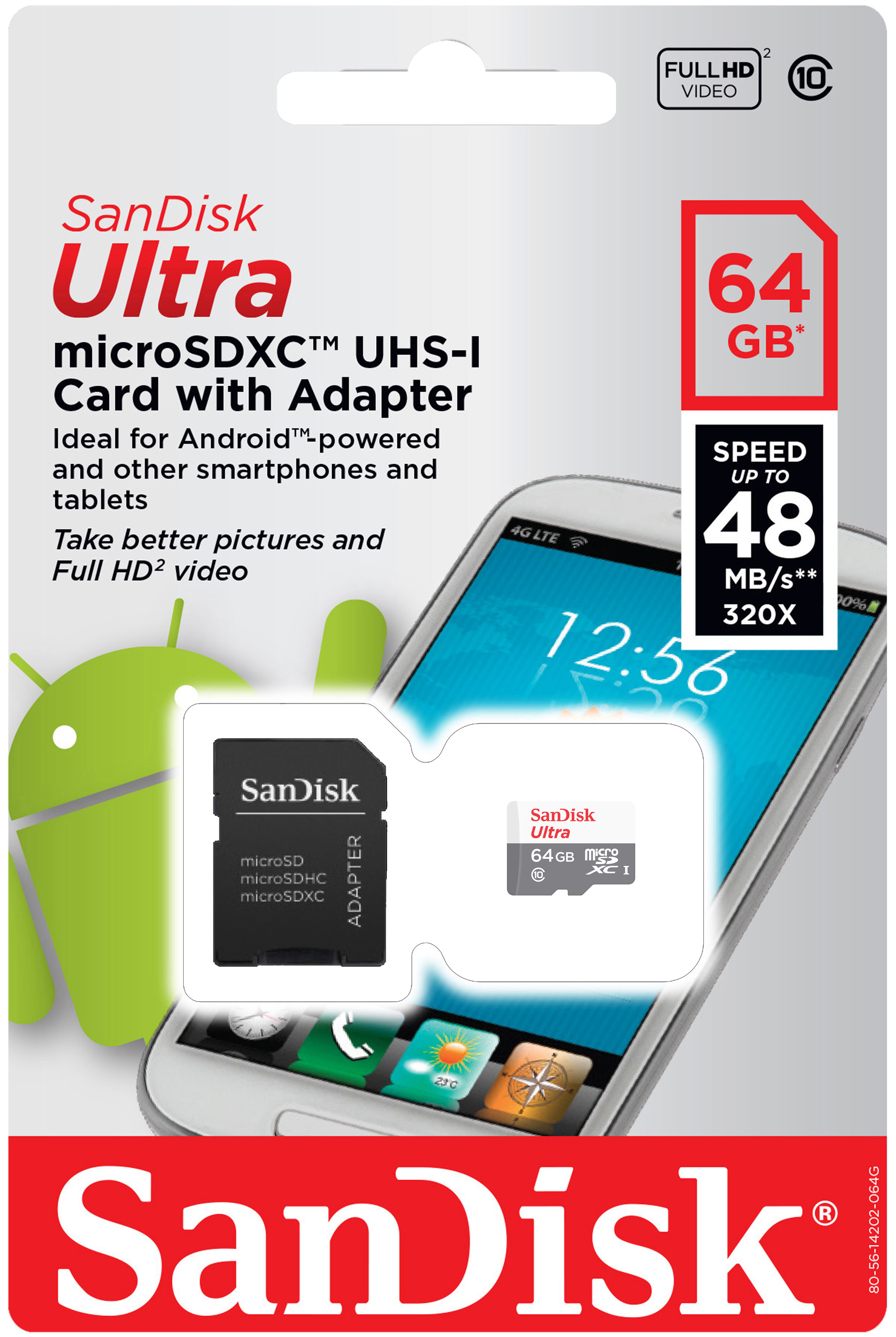 Thẻ nhớ Sandisk Micro SD Ultra 64GB 48Mb/s 320X