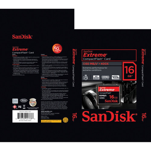 SanDisk CompactFlash Extreme 60MB/s 16GB chính hãng
