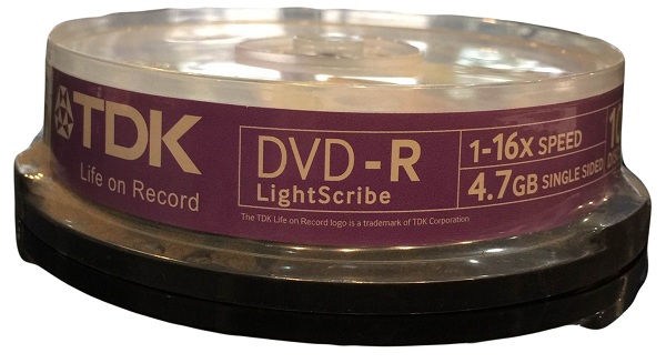 Đĩa DVD-R LightScribe chính hãng TDK Taiwan h4