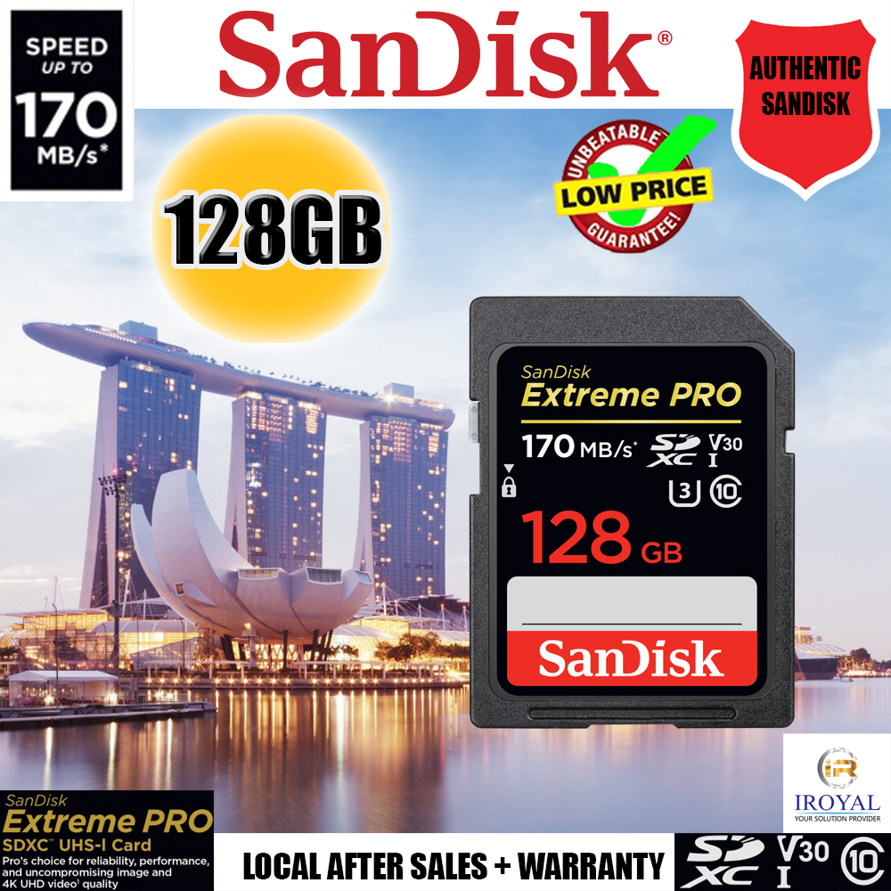 Thẻ Nhớ SDXC SanDisk Extreme Pro U3 V30 1133X 128GB 170MB/s giá rẻ