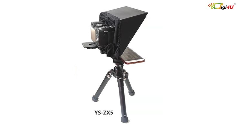 Teleprompter 5.5 inch YS ZX5 tích hợp với máy ảnh theo tùy chọn của người dùng