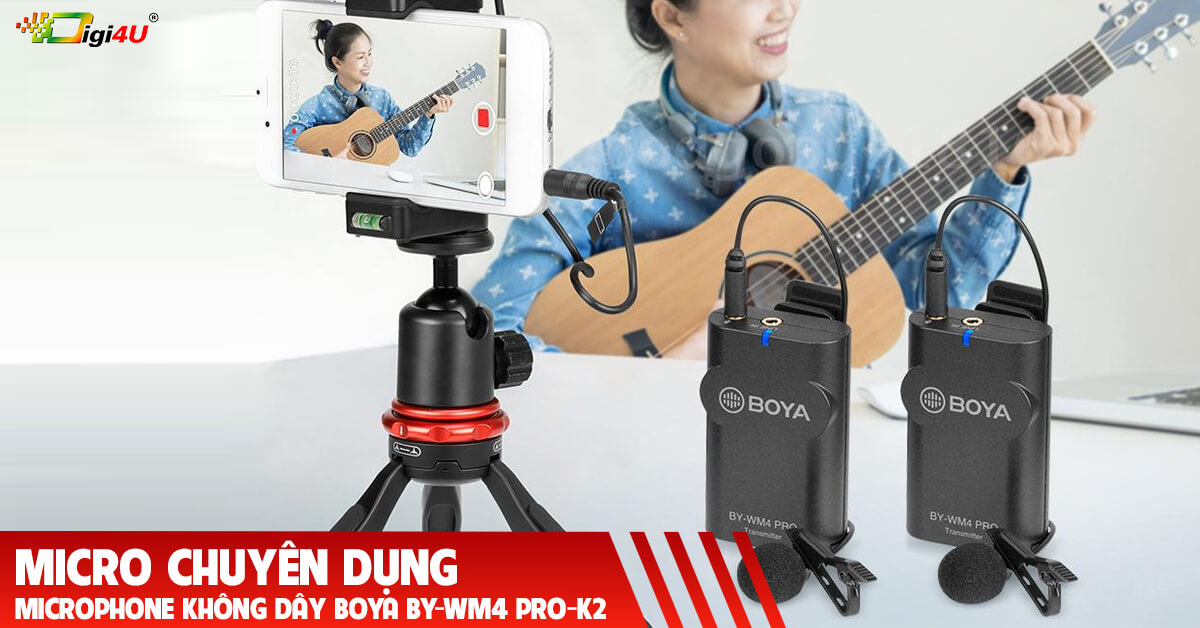 Micro chuyên dụng - Microphone không dây BOYA BY-WM4 Pro-K2