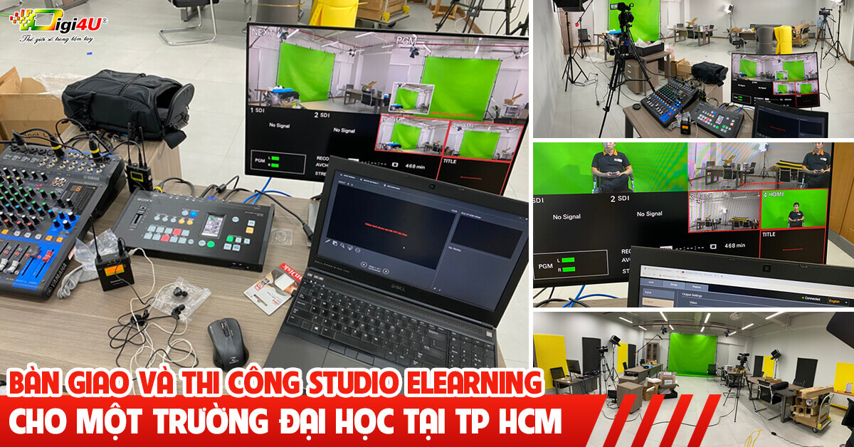 Bàn giao và thi công studio Elearning cho một trường Đại Học tại TP HCM