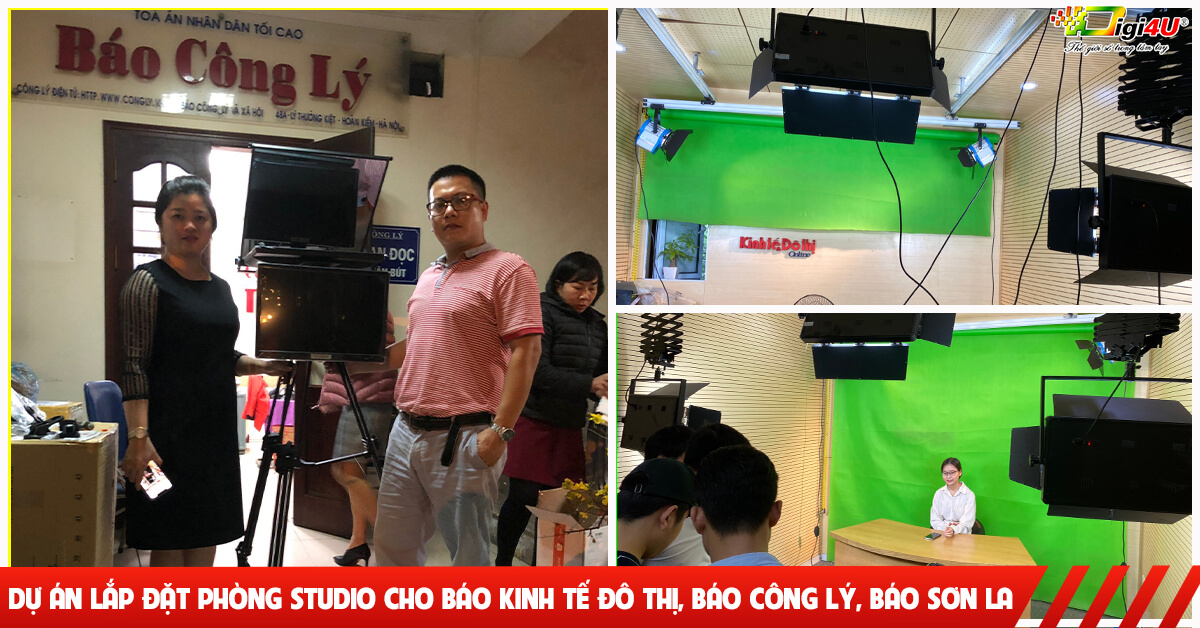Dự án lắp đặt phòng studio cho Báo Kinh Tế Đô Thị, Báo Công Lý, Báo Sơn La