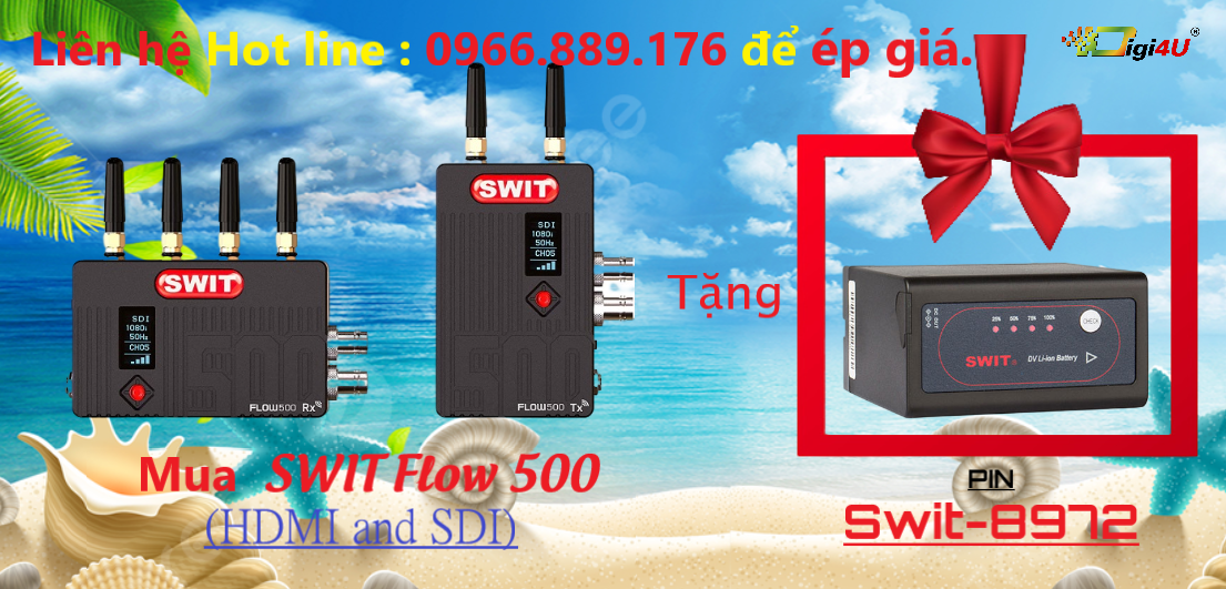 Khuyến mãi khi mua Bộ truyền tín hiệu SWIT Flow500 (HDMI and SDI) |Chính hãng