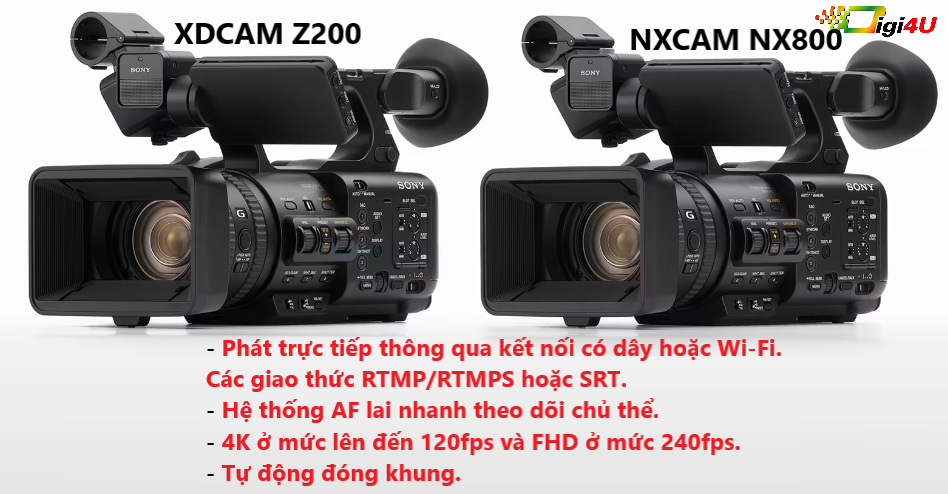 Ra mắt Sony PXW-Z200 và HXR-NX800 tích hợp AI (9 -2024 )