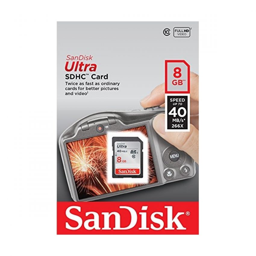 Sandisk SDHC 8GB - 40Mb/s 266X (Class 10) giá rẻ