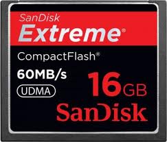 SanDisk CompactFlash Extreme 60MB/s 16GB 