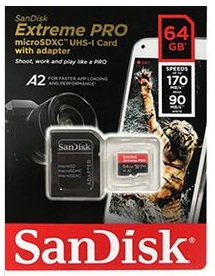 Thẻ nhớ Sandisk micro SDXC A2 170MB/90MB/s 64GB Extreme Pro tốt nhất