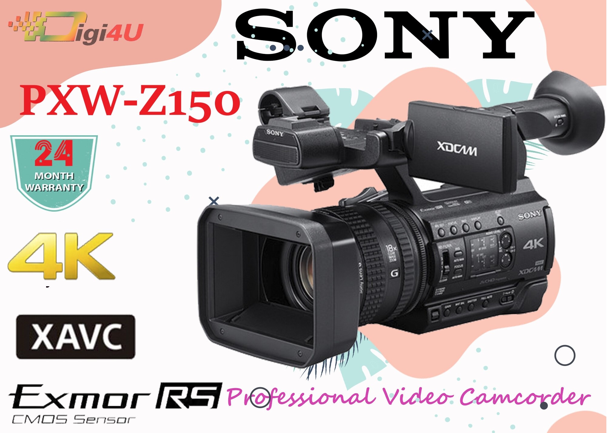 Máy quay chuyên dụng Sony PXW-Z150 4K XDCAM | Chính hãng