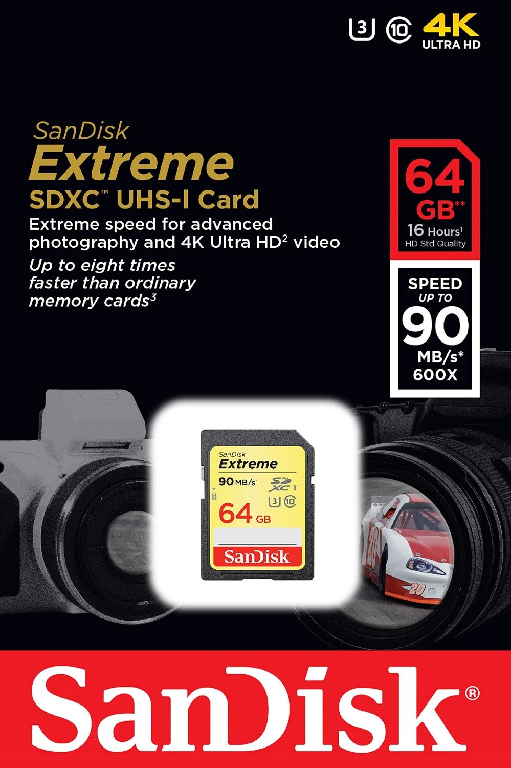 Thẻ nhớ SDXC SanDisk Extreme Pro 64GB U3 V30 -Tốc độ 600x (90Mb/s)