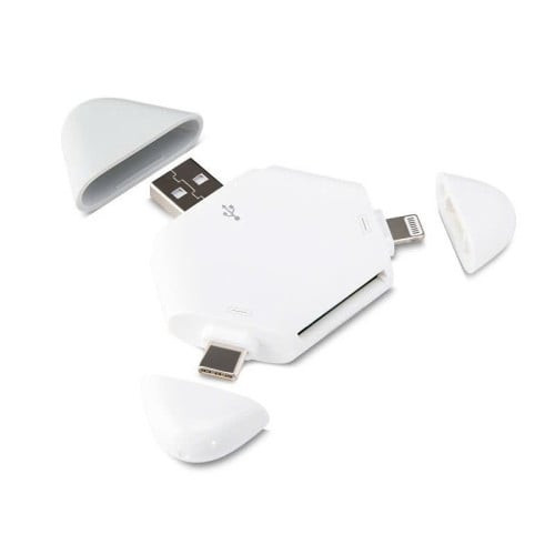 Đầu đọc thẻ tam giác 3 in 1 Magnetic Cap ( TypeC, lightning, USB )