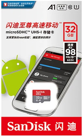 MicroSDHC SanDisk Ultra 32GB 98MB/s 653x chính hãng