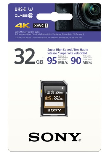 Sony SDXC Professional 32gb Class 10 Uhs-i U3 95Mb/s