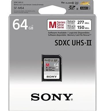 THẺ NHỚ SONY 64GB SDXC UHS-II 277MB/S (SF-M64/T2) | Chính Hãng