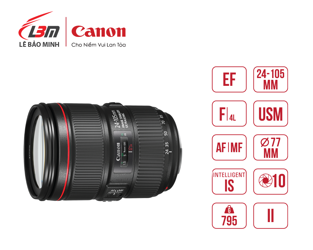 Ống kính Canon EF 24-105mm f/4L IS II USM - LBM