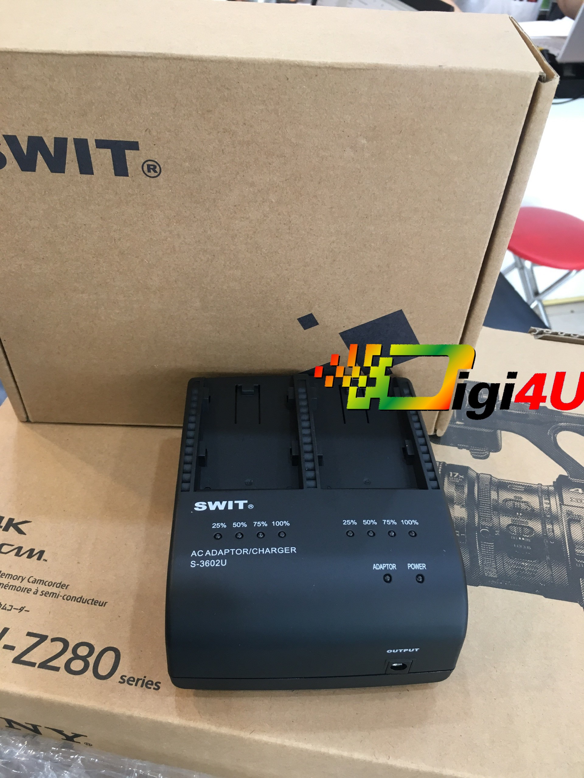Sạc đôi  SWIT S-3602U -  Cho pin Sony  BP-U30/U60  | Chính Hãng