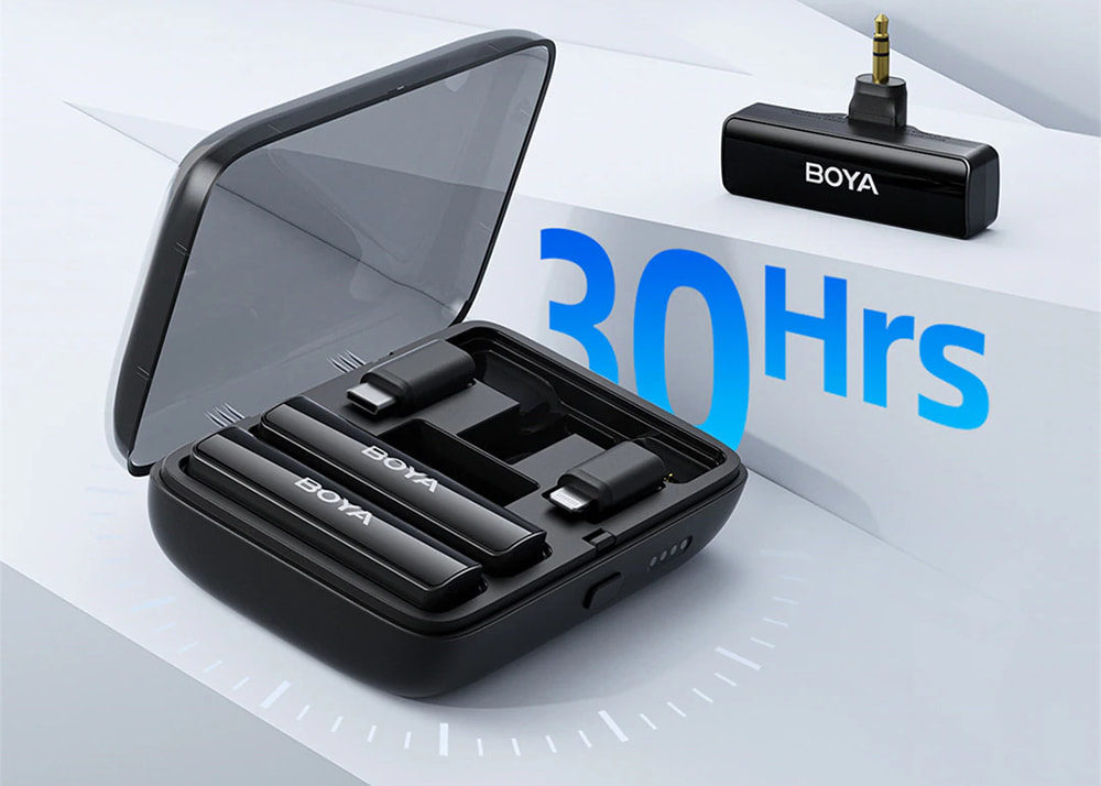 Boya Link - Micro thu âm không dây 3 trong 1 dành cho Điện Thoại/ Máy Ảnh