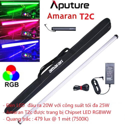 Đèn ống Amaran RGBWW LED Tube Light T2c / T4c | Chính hãng  