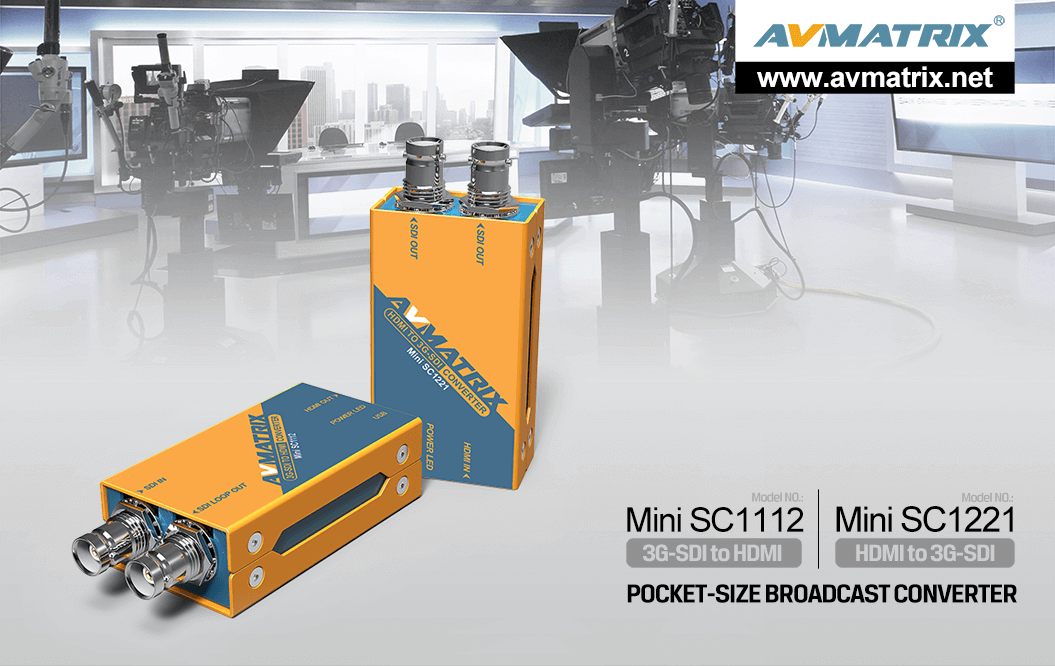 Bộ Converter AVMATRIX Mini SC1112 3G-SDI to HDMI  | Chính hãng