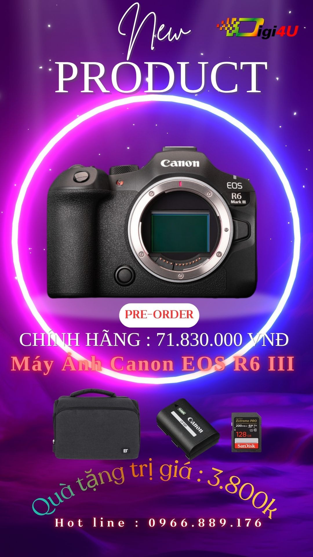Máy ảnh Canon EOS R6 Mark III - Body ( R6m3 )  | Chính hãng CMV
