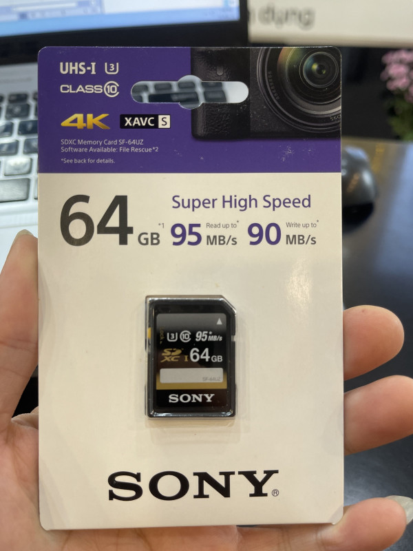 Sony SDXC 64gb Class 10 UHS-I U3 95Mb/s (SF-64UZ) - Chính hãng