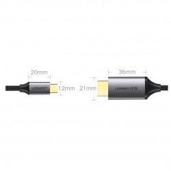 Cáp chuyển đổi USB Type-C sang HDMI hỗ trợ 4K, 3D Ugreen 50570 (1.5m) 