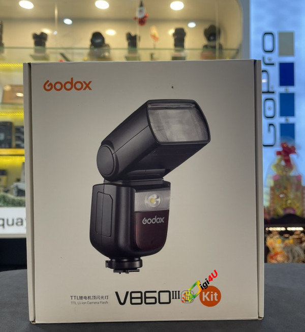 Flash Godox V860 III Cho Nikon/Canon/Sony/Fujifilm (Kèm pin và sạc)