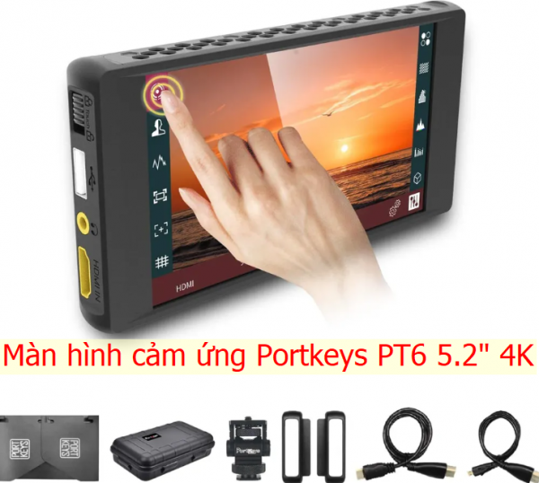 Màn hình cảm ứng Portkeys PT6 5.2" 4K Signal HDMI 3D LUT | Chính Hãng