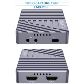 Bộ capture Unisheen Dual UC-3300H-Plus Dual HDMI 4K Livestream ( USB 3.1 Gen2 hoặc Thunderbolt 3 ) | Chính hãng