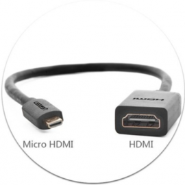  Cáp UGREEN chuyển đổi micro HDMI to HDMI âm 20cm (20134)