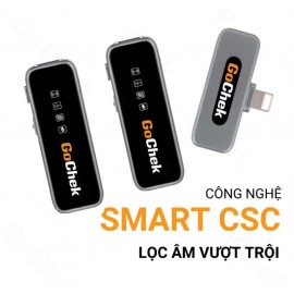 Bộ micro thu âm không dây GoChek - GC-B ULTRA  (Type C hoặc Lightning )  ( 1 thu và 2 phát )   | Chính hãng