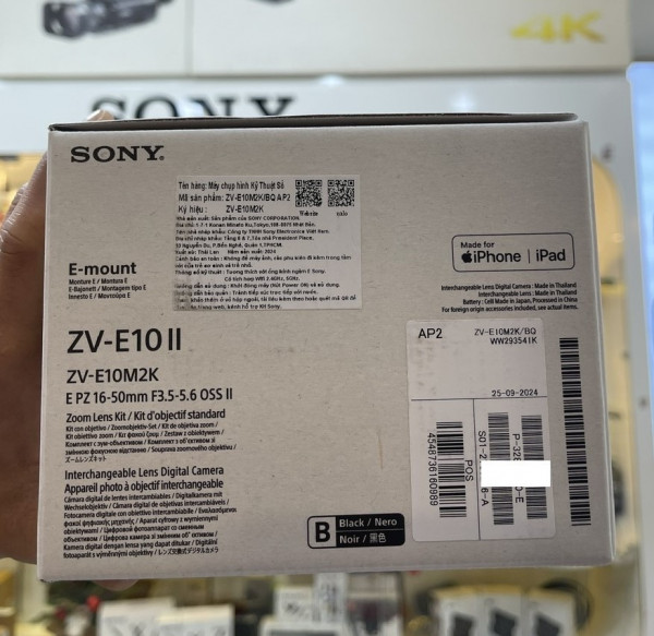 Máy chụp hình Kỹ Thuật Số  ZV-E10M2/BQ AP2 | Chính Hãng