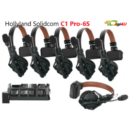 Hollyland Solidcom C1 Pro-6S  | Hệ thống liên lạc nội bộ không dây với 6 tai nghe (1,9 GHz) Chính hãng