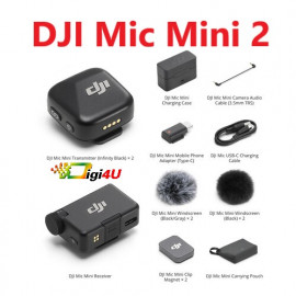 Micro DJI Mic Mini  2- Phiên bản : (2 TX + 1 RX) ) 2024 |  Chính Hãng