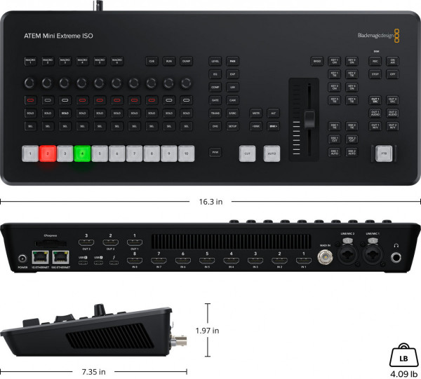 Bàn trộn Blackmagic ATEM Mini Extreme ISO G2 | Chính Hãng