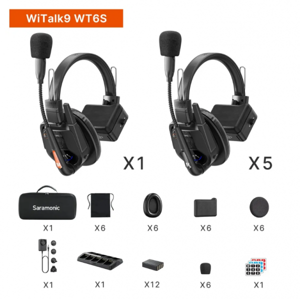 Hệ thống  WiTalk9 WT6S | Hệ thống tai nghe liên lạc nội bộ không dây ( Tai nghe đơn ) | Chính hãng