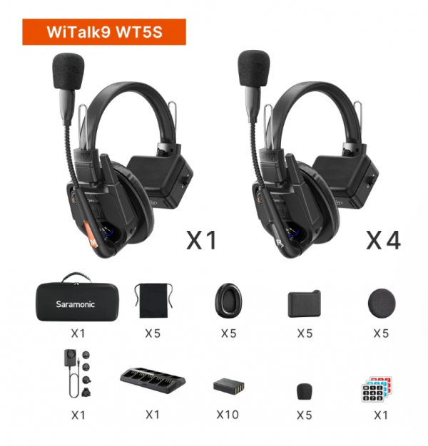 Hệ thống  WiTalk9 WT5S | Hệ thống tai nghe liên lạc nội bộ không dây ( Tai nghe đơn ) | Chính hãng