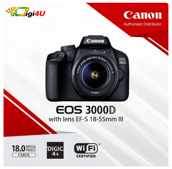 Canon EOS 3000D lens 18-55IS III  ( Hàng nhập khẩu )