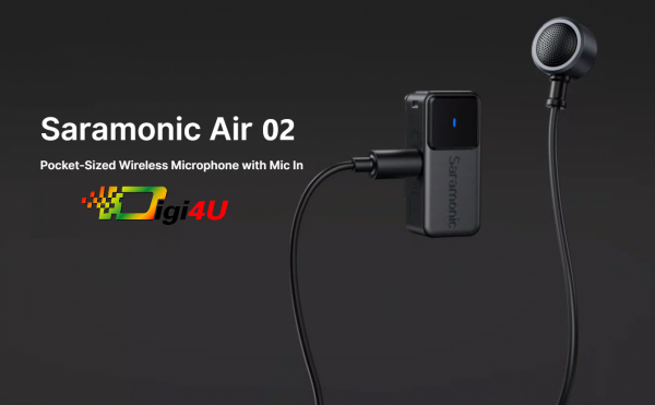 SARAMONIC AIR 02 - Với cổng Mic In ( 1RX x 2TX + LAV ) | Chính hãng 