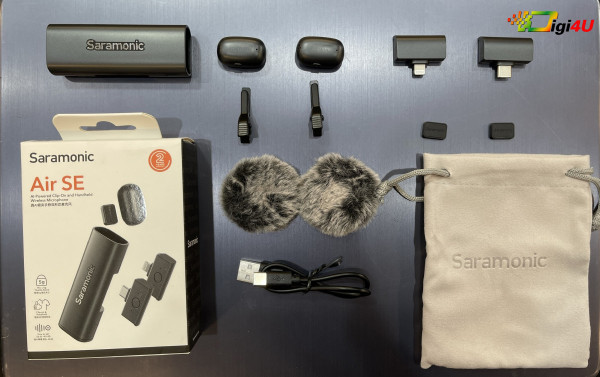 Mic không dây SARAMONIC AIR SE-(1RX x 2TX) kêt nối Lightning & Type-C  | Chính hãng 