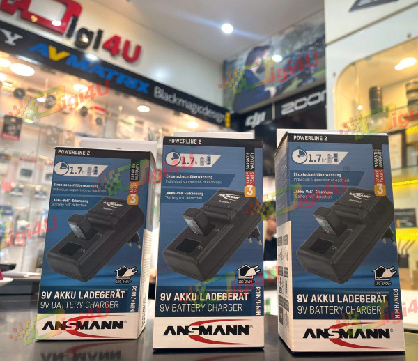 Bộ Sạc Pin 9V Ansmann Powerline 2 -  Chính Hãng
