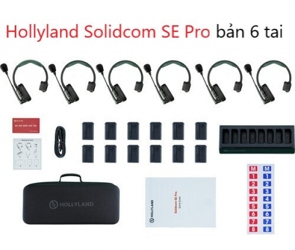 Hollyland Solidcom SE Pro 6S |  Với phiên bản Solidcom SE Pro 6 tai   