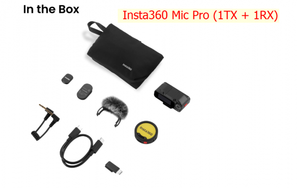 Miccro không dây Insta360 Mic Pro | Chính hãng 