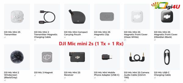DJI Mic mini 2s (1 Tx + 1 Rx) 2026 | Chính Hãng