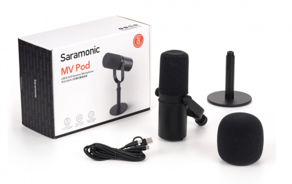 Micro Saramonic MV Pod - Chính Hãng ( Micro Thu Âm Chuyên Nghiệp Cho Podcasting, Livestream Và Gaming )