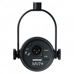 Micro thu âm chuyên podcast cổng USB Shure MV7+ màu đen và chân đế (MV7+-K-BNDL) (NEW) - Chính hãng