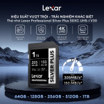 Thẻ nhớ Lexar Professional Silver Plus SDXC UHS-I V30 64GB/128GB/256GB/512GB/1TB