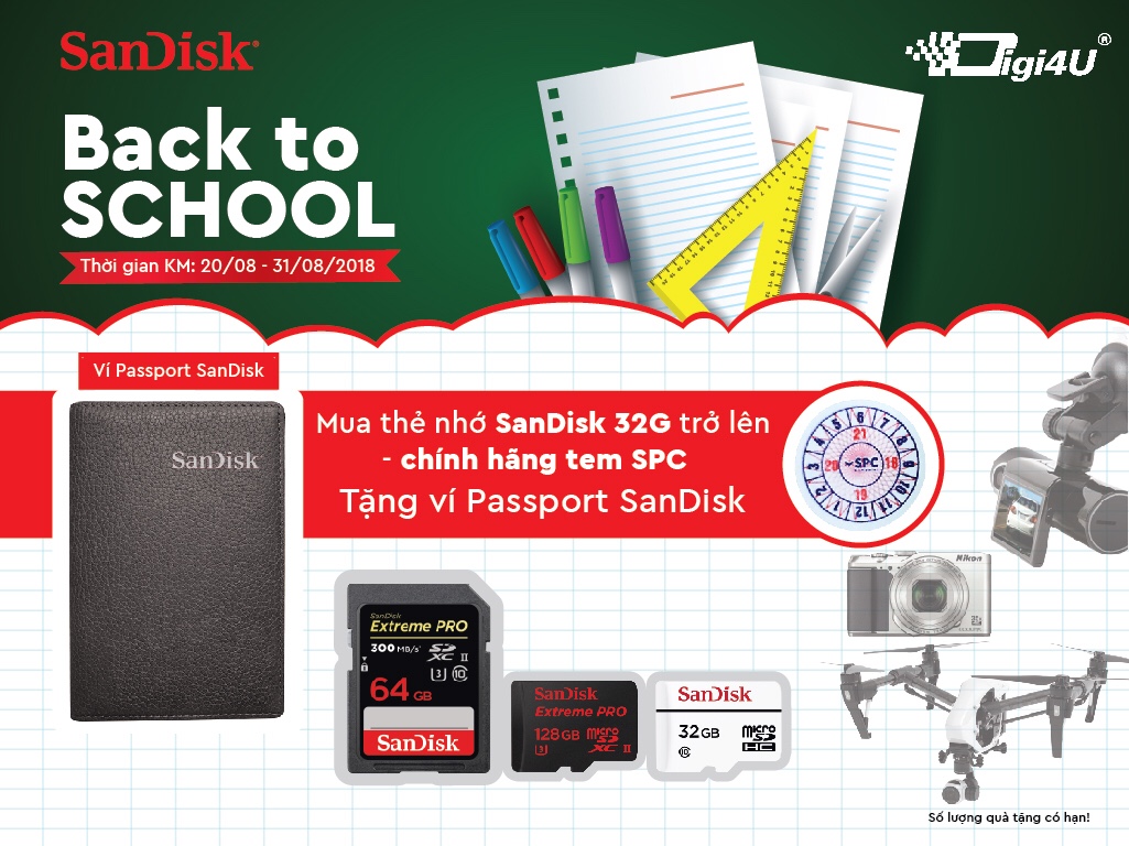 Thẻ nhớ SDHC SanDisk Extreme 32GB - tốc độ 90mb/s 600X