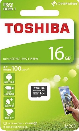 Thẻ nhớ TOSHIBA MicroSD SDHC 16Gb 100Mb/s